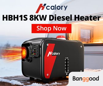 HCALORY HBH1S Diesel Heater 12V 8KW Portable Diesel Air Heater with App Control 10-Temperature Settings 28% Boost in Burning Efficiency Auto Start-Stop and 110V AC for Car RV Campers - Without Plug