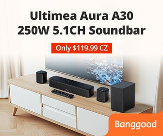 Ultimea Aura A30 250W 5.1CH Soundbar bluetooth Soundbar 6 Drivers BassMX SurroundX Technology 121 Preset EQ Matrices 6 Adjustable Surround Levels Wired Soundbar Desktop Speaker Subwoofer - EU Plug