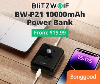 BlitzWolf BW-P21 10000mAh 22.5W Super Fast Charging QC3.0 PD3.0 Digital Display Portable Mini Power Bank for iPhone 16 15 14 Pro Max for Xiaomi 14pro for Samsung Galaxy S24 for Huawei Mate60 Pro - Bla