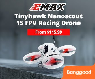 EMAX Tinyhawk Nanoscout 65mm 1S Whoop FPV Racing Drone BNF/RTF with 08015 22000KV Motor RunCam Nano 3 Camera - BNF