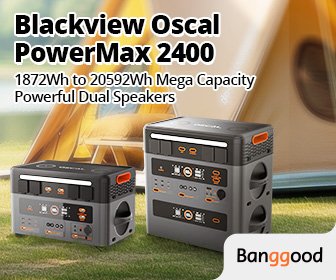 [EU]Blackview OSCAL PowerMax 2400 2400W 1872Wh Portable Power Station LiFePO4 Solar Generator with AC/DC/USB/Car CigaretteLighter/Wireless Charging Pad Built-in Powerful Dual Speakers for Camping Hous