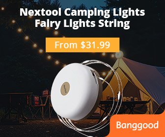 Nextool 2 in 1 Outdoor Camping Lights 7 Lighting Modes 12 Meters 20S Recovery Curly Camping Fairy Lights, IP67 Waterproof, Usb Charge, With Music And APP Smart Control RGB Ambient Light Strip For Tent