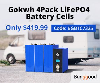 Gokwh 4Pack  LiFePO4  Battery Cells 8000+deep cycle 3.2V 280Ah Only $419.99 Code: BGBTC7325