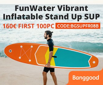 [EU Direct] FunWater 335cm Big Size Inflatable Stand Up Paddle Board Surfboard Complete Paddleboard Accessories Adjustable Paddle, Pump, ISUP Travel Backpack, Leash, Waterproof Bag, Adult Paddle Board