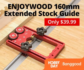 ENJOYWOOD 160mm Extended Stock Guide with One-Way Wheel and Safety Auxiliary Tool Versatile for Table Saw Band Saw Circular Saw Woodworking Equipment Tool - Red