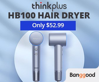 Thinkplus HB100 1600W High-Speed Hair Dryer 200 Million Negative Ions 2 Speed 5 Mode Adjustment 110000 RPM - White